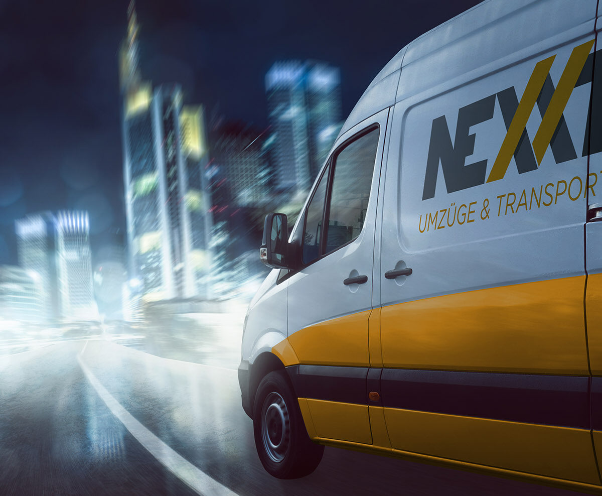 Lieferwagen der Firma Nexxt Umzüge & Transporte Mecklenburg Vorpommern für Ihren Umzug, Transport, oder Ihre Räumung